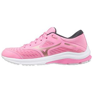 Tenis Para Correr Mizuno Wave Rider 24 Jr Mujer Blancos/Rosas/Dorados | Mexico-281603